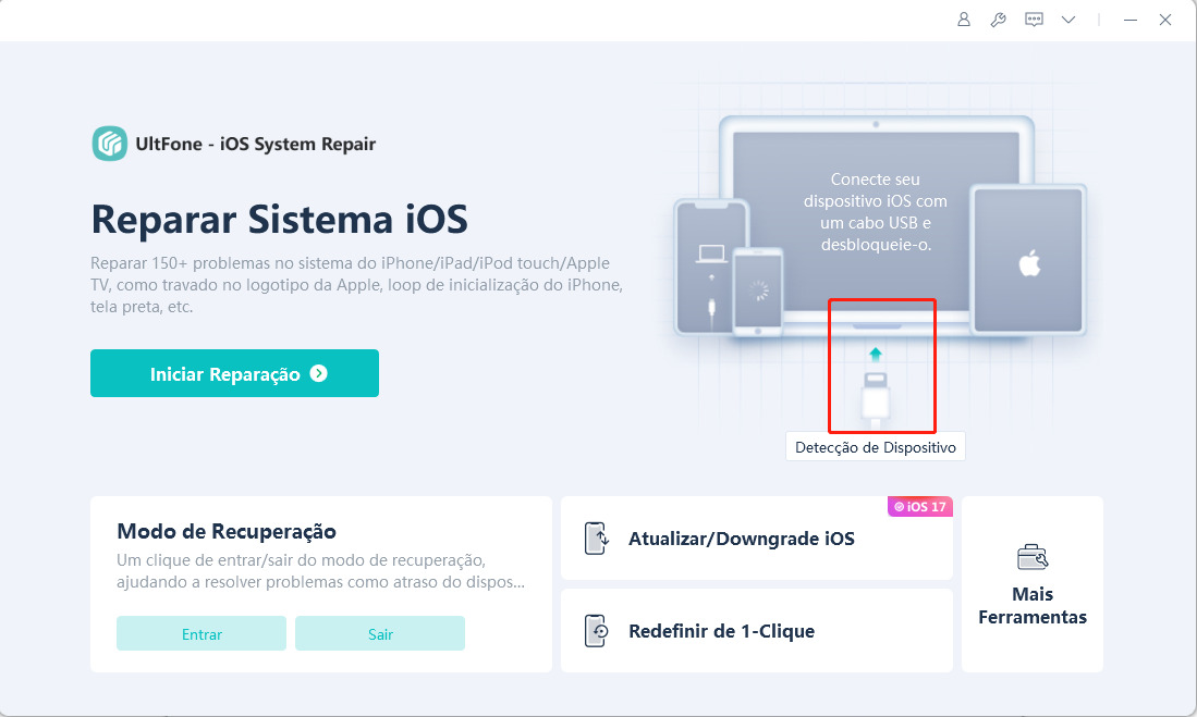 software gratuito de reparo de ios