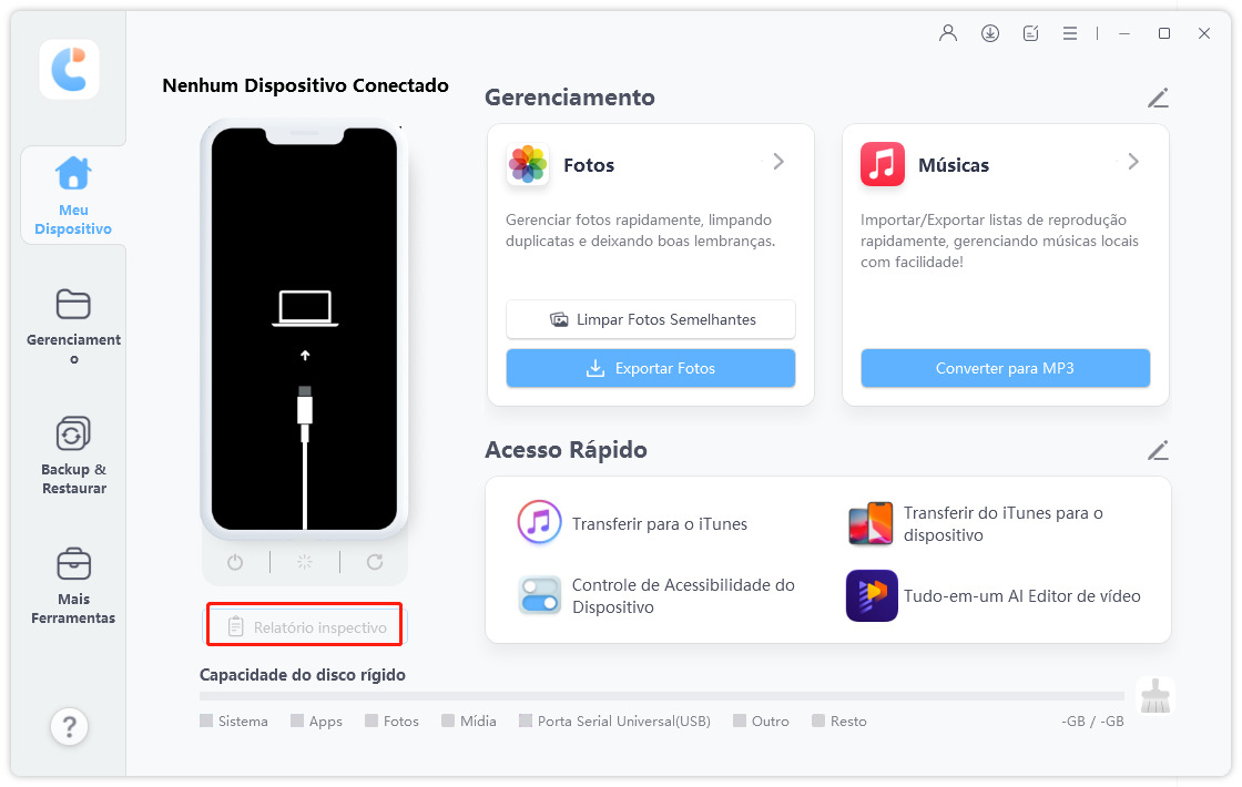 realizar um teste de diagnóstico no iPhone com o UltFone