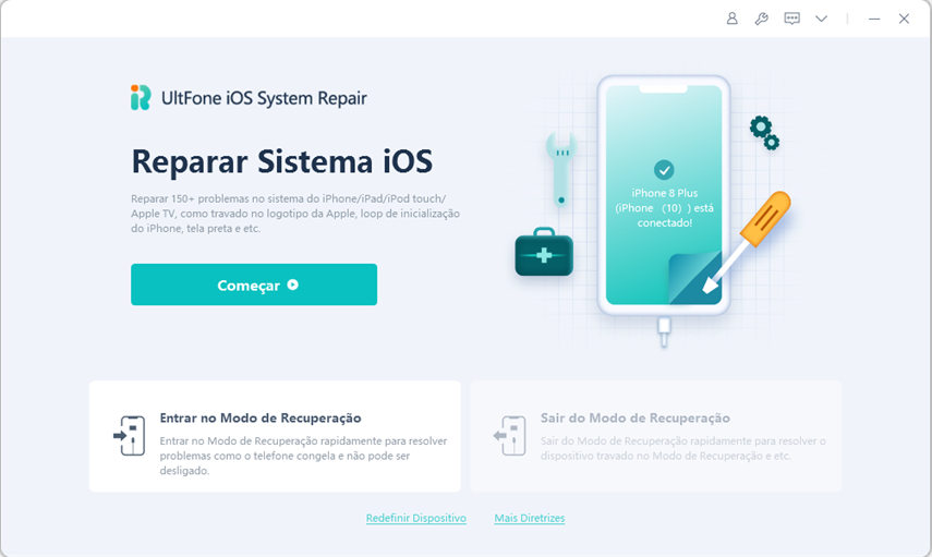 Guia de Reparo do Sistema UltFone iOS - Como entrar e sair do modo de ...
