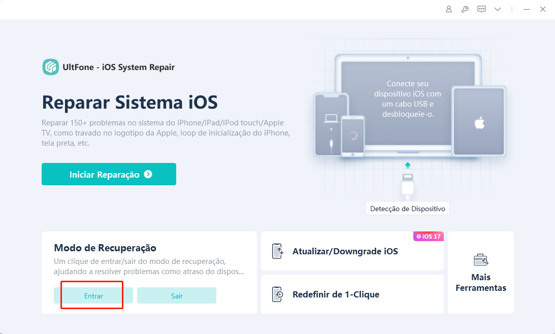 software de reinicialização do iphone