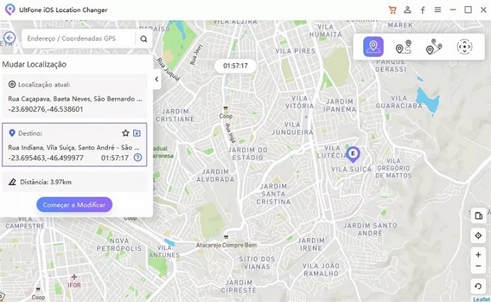 Selecione a localização desejada
