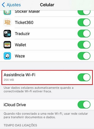 switch off wifi assist