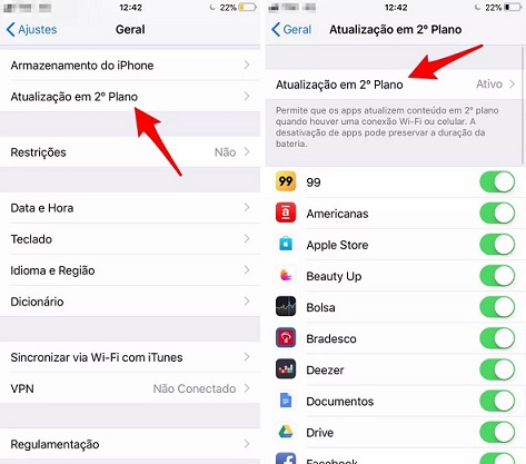 disable background app refresh to cool down iphone