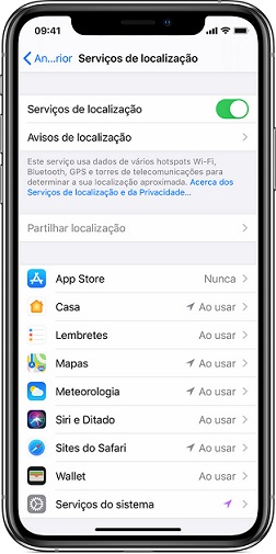 disable enable location services