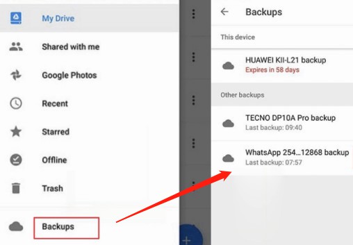restaurar backup do whatsapp no google drive