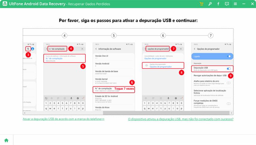 ativar o usb depuração