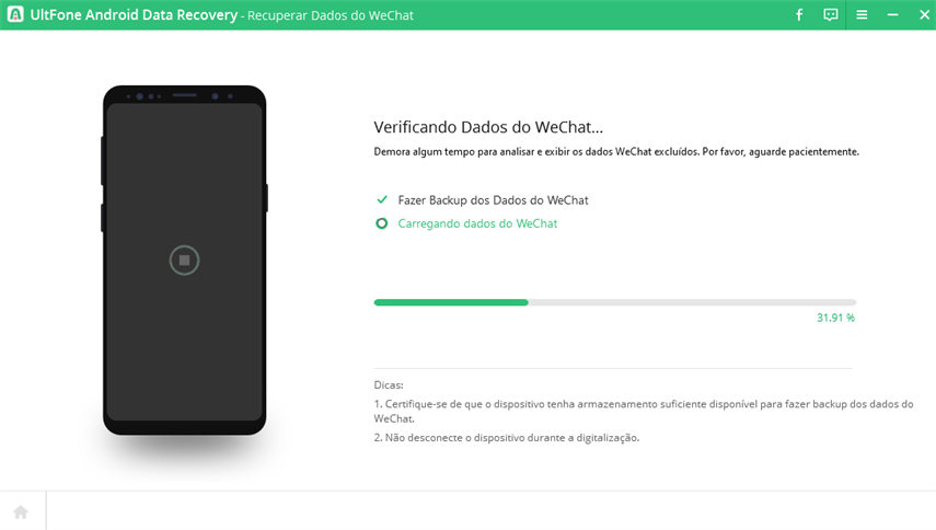 carregar dados do wechat no android
