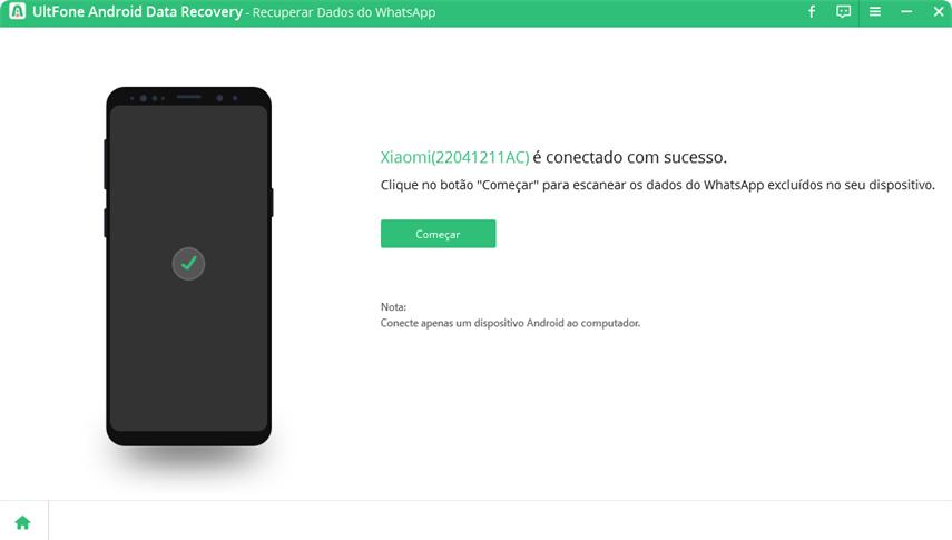 telefone android está conectado