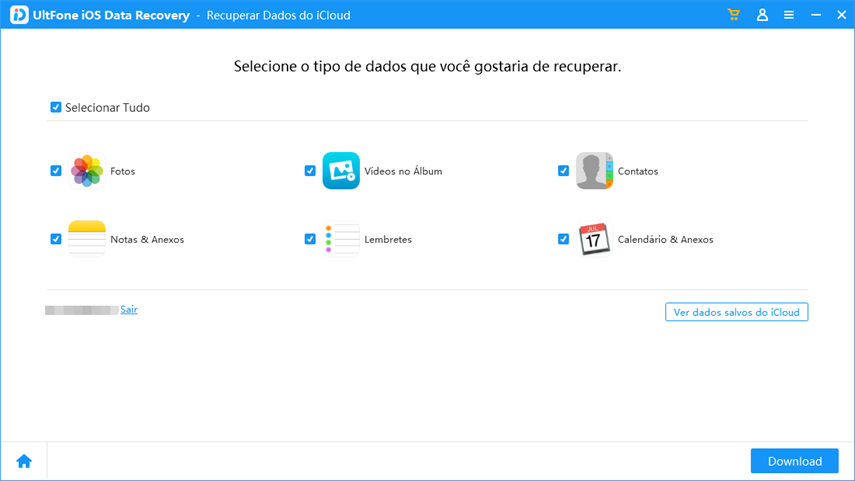 selecione os tipos de arquivo icloud