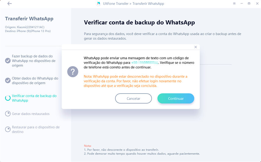 verificar prompt de conta whatsapp
