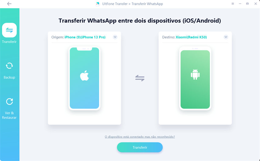 transferir whatsapp do iphone para o android