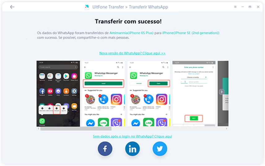 transferir com sucesso o whatsApp para o android do iphone