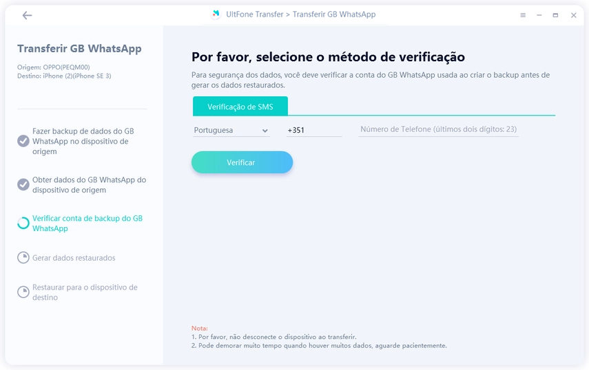 verificar conta whatsapp gb